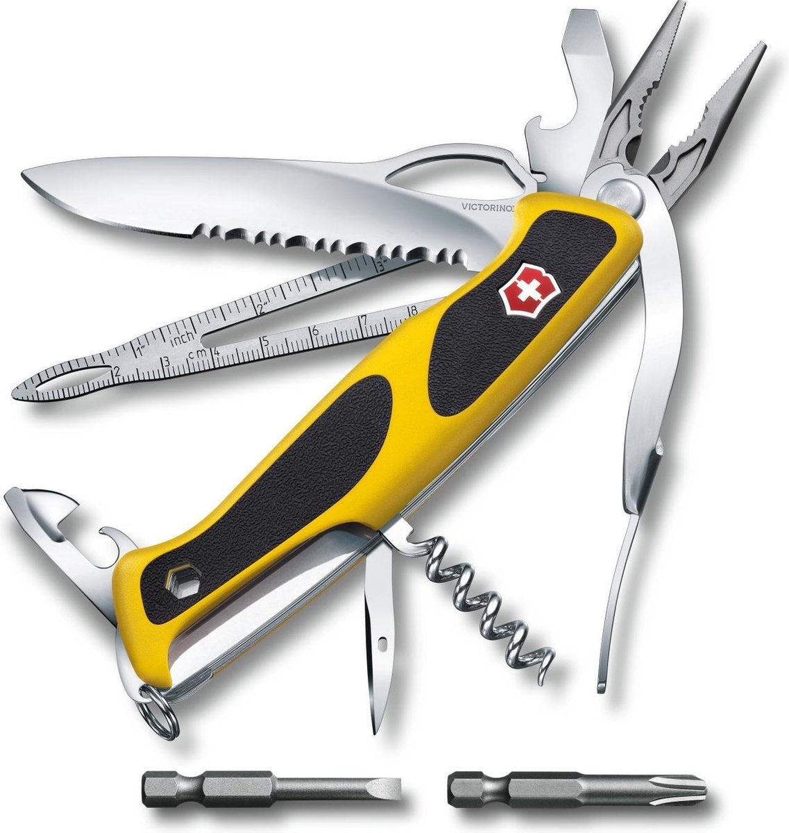 Couteau de poche Victorinox - ranger grip boatman - 21 fonctions - jaune+doux