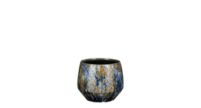 Harris pot rond blauw - h14xd16,5cm