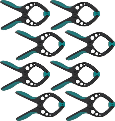 Wolfcraft - 8 pinces à ressort pro - pince à ressort 60 mm - pince à bâche - pince de marché - extra forte - pinces à bâche 60 mm - 8652000