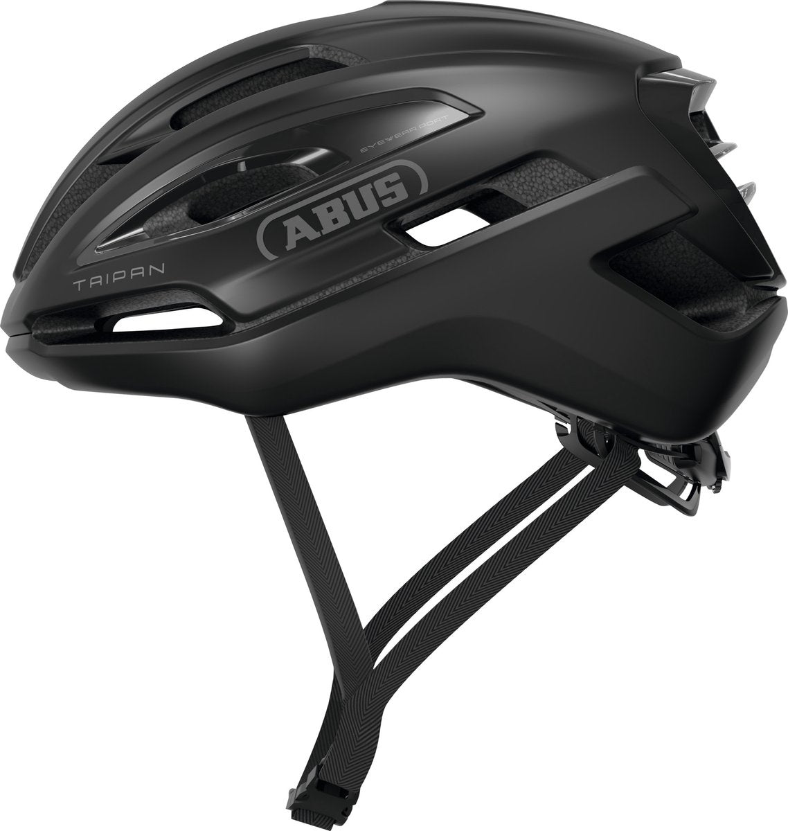 Abus casque de vélo taipan velours noir l - 57-61 cm - noir - adapté pour une utilisation sur les vélos de gravel - 295 g