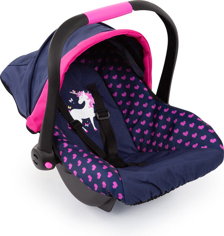 Bayer design - siège auto de luxe pour poupées - bleu et rose
