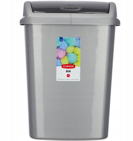 Série Curver dominik - poubelle - 10l - couvercle pivotant - design moderne