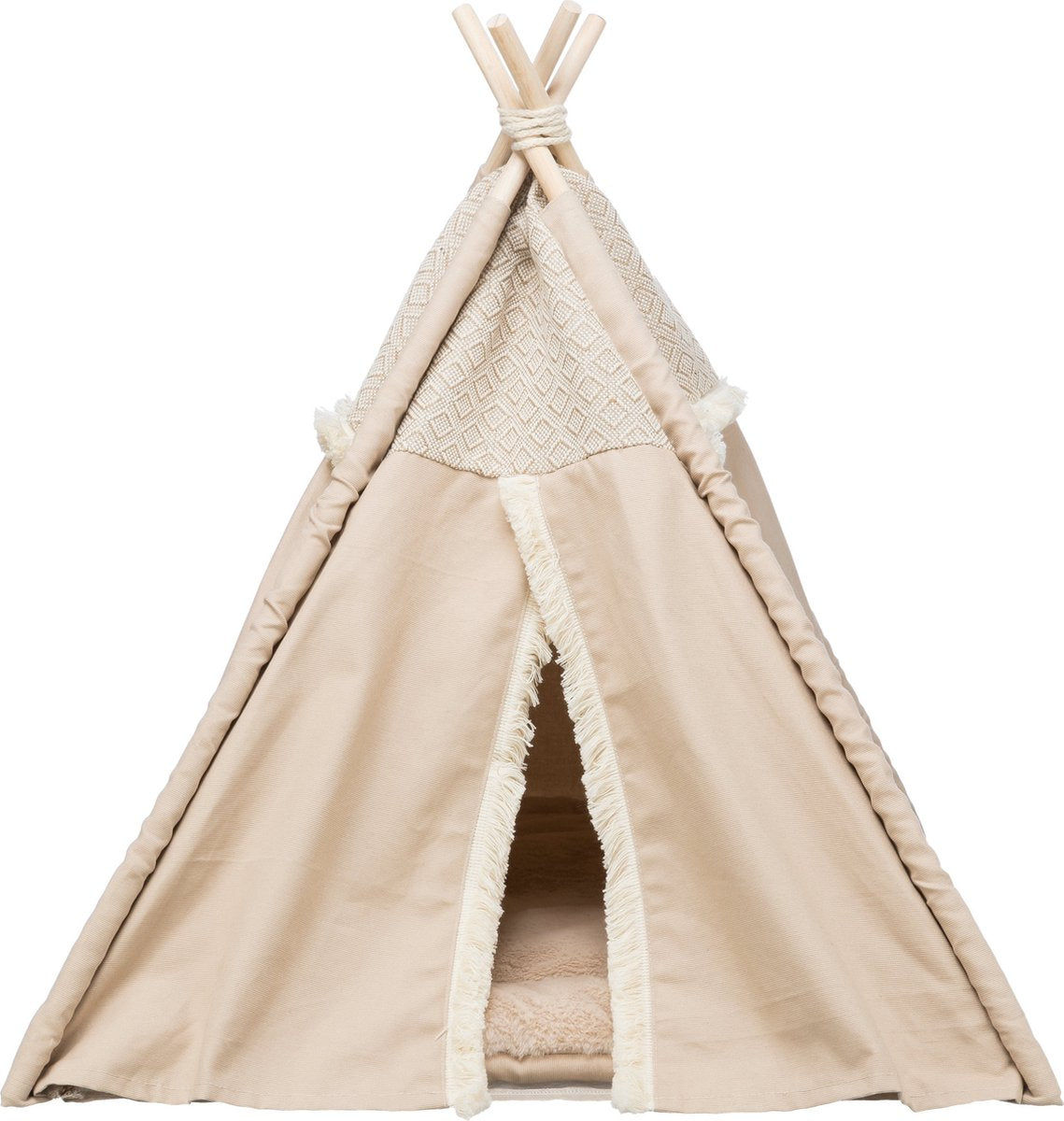 Trixie panier pour chat tipi boho beige