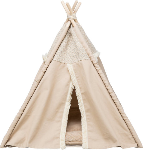 Trixie panier pour chat tipi boho beige