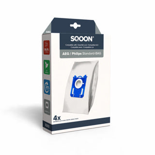 Sac aspirateur Sqoon aeg philips sac standard 3-d boîte de 4 pièces