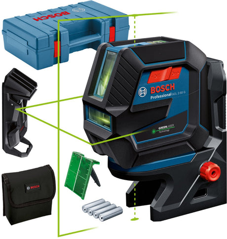Bosch professional gcl 2-50 g laser lignes croisées vert en étui - 0601066m02
