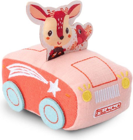 Lilliputiens - pullback car stella - cette voiture souple est idéale pour les petites mains - il suffit de reculer et hop, la voiture décolle - convient à partir de 18 mois