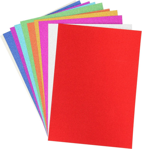 Groupe d'artisanat créatif carton pailleté A4, 10 feuilles
