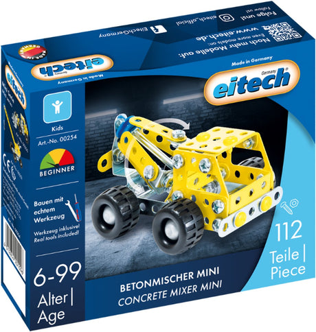 Coffret de construction Eitech ® - Kit de construction mini bétonnière - 112 pièces - Kit de construction en métal avec outils - Jouets de construction - à partir de 6 ans