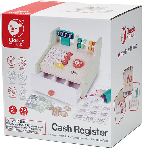 Caisse enregistreuse en bois Classic World World
