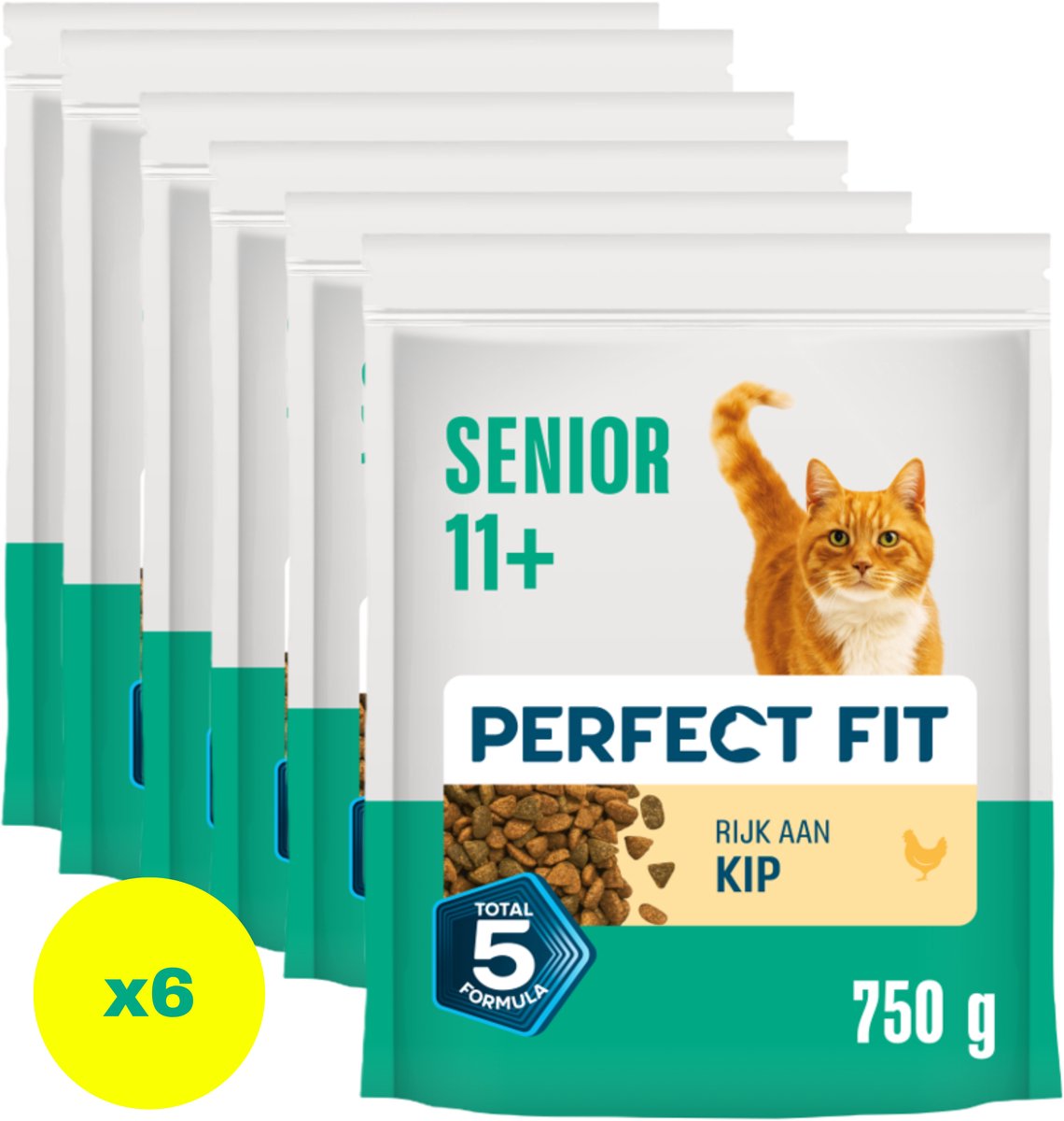 Nourriture pour chat Perfect Fit - senior 11+ - poulet - 6x750g