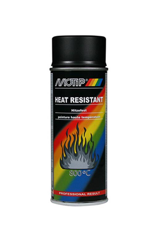 Pulvérisation de laquer motip motip noir résistant à la chaleur (400 ml)