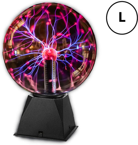 Sphère plasma I-total - lampe disco - lampe plasma - sensible au toucher - sensible au son - avec adaptateur USB - noir - 25 cm - grand