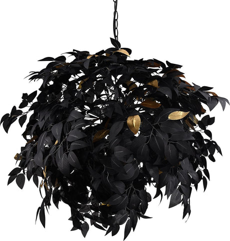 Rl live your light reality leavy - lustre - noir mat - excl. 4x e14 28 w - montage au plafond - protection des motifs - réglable en hauteur