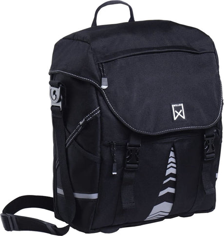 Willex sacoche xl 1200 - sacoche de vélo simple - 25 litres - noir
