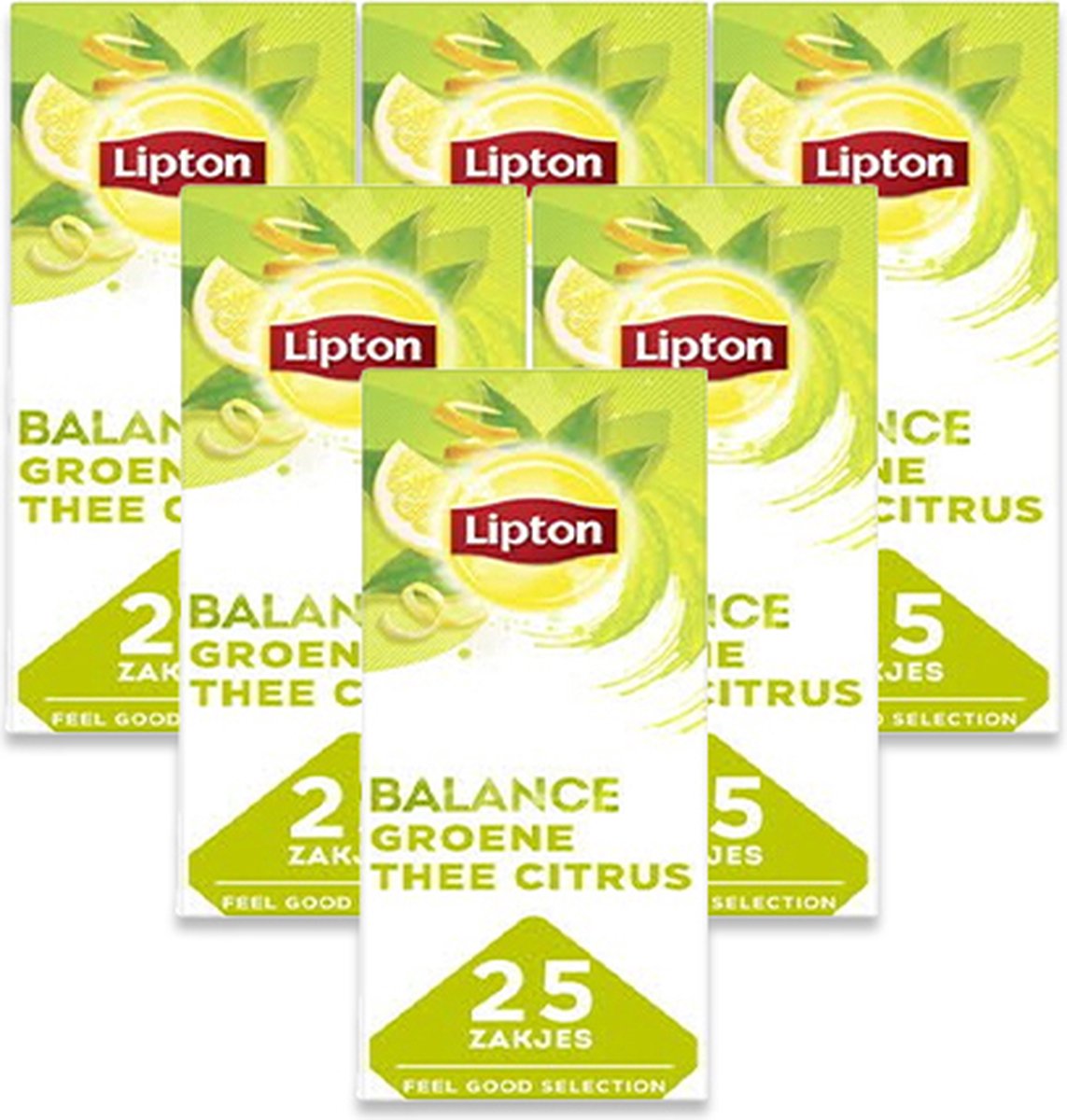 Lipton Feel Good Selection Thé vert agrumes (6x25 pièces)