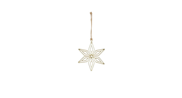 Ornament sneeuwvlok goud - h1xd12cm