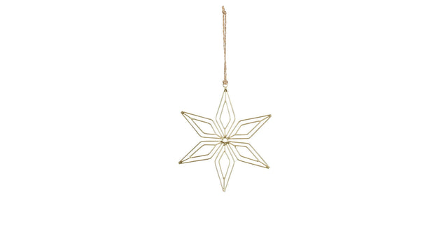 Ornament sneeuwvlok goud - h1xd17cm