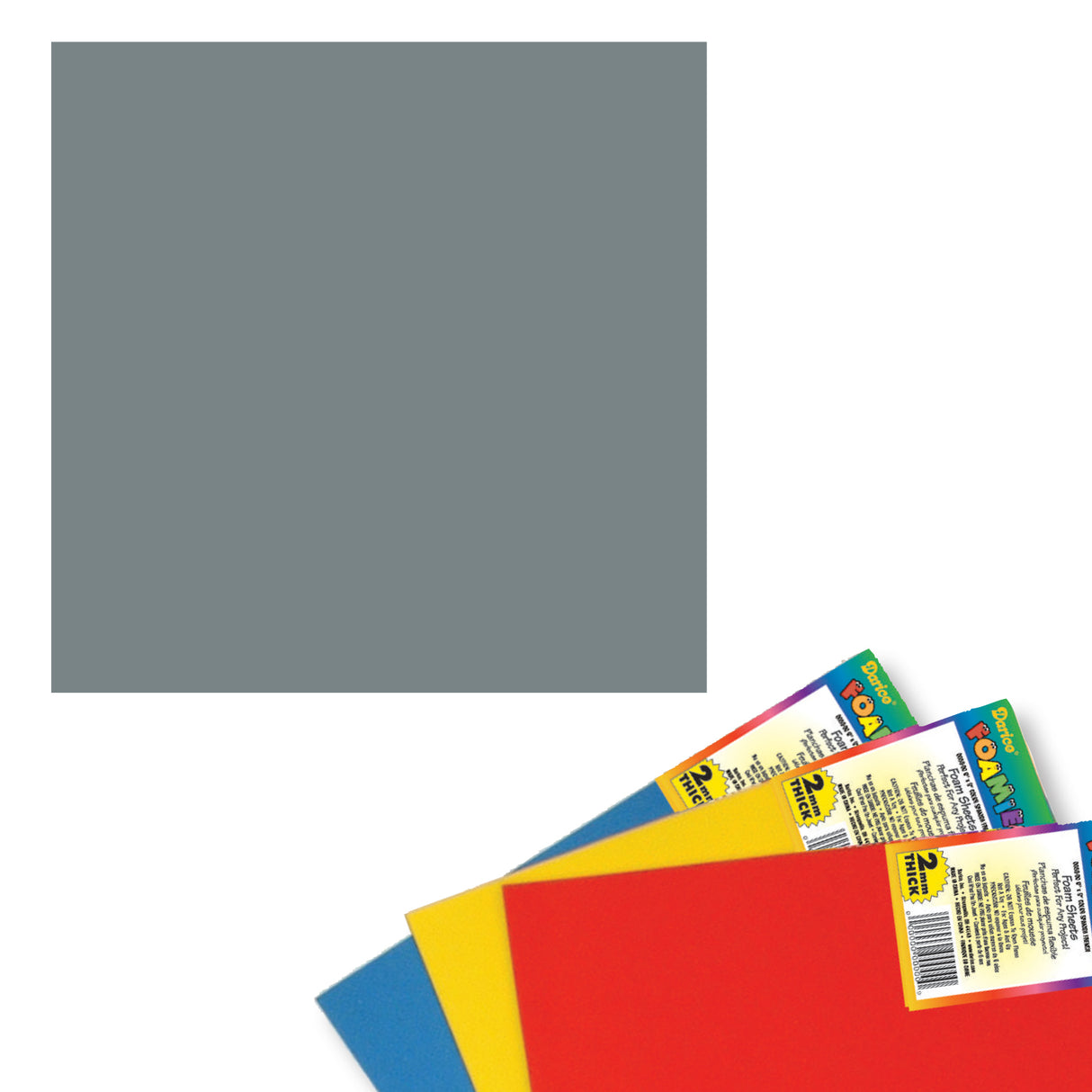 Darice • feuille de mousse foamies 2 mm 22,5x30 cm gris