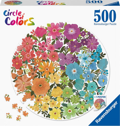 Ravensburger Circle of Color Puzzles - Fleurs, 500ST.