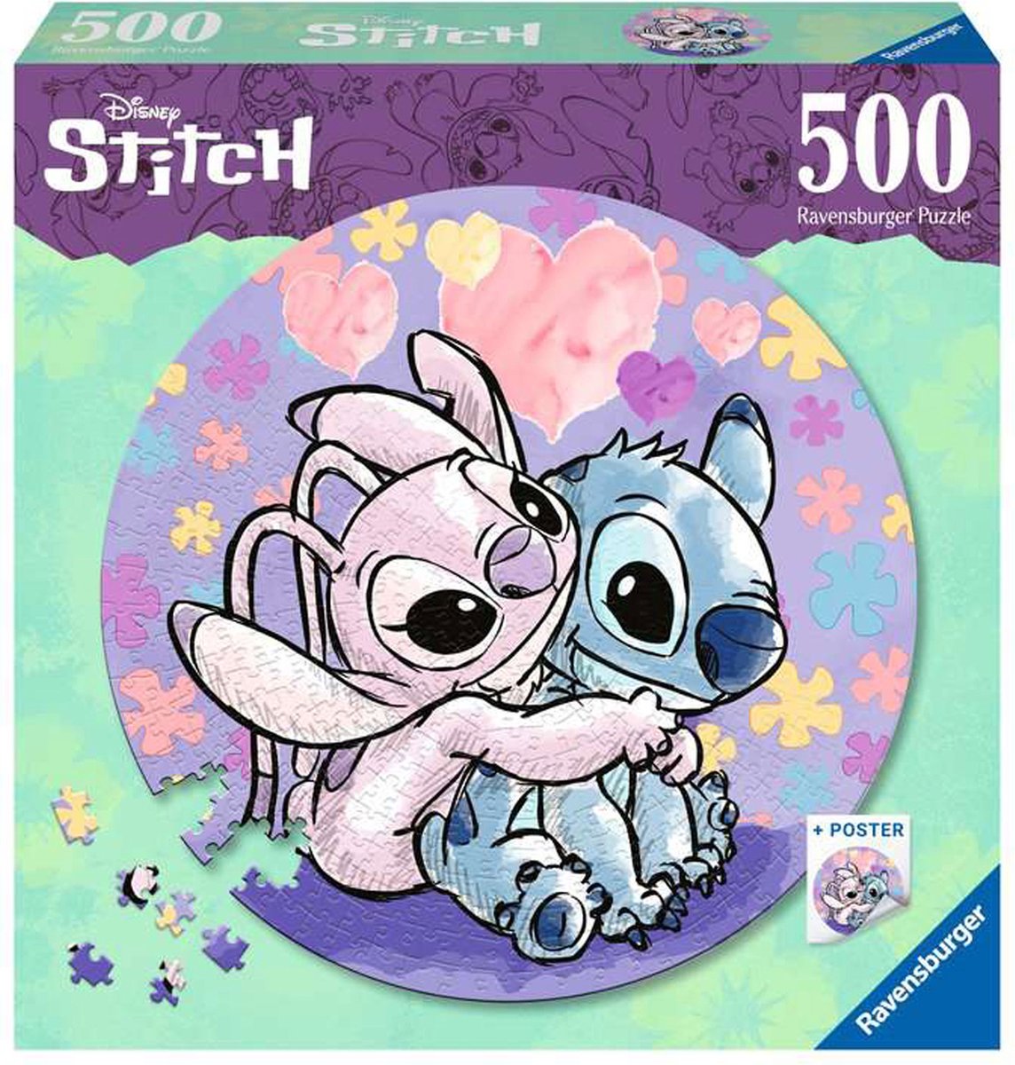 Ravensburger puzzle point rond, 500 pcs.