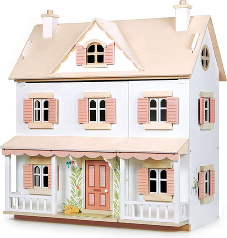 Jouets à feuilles tendres - maison de poupée en bois 'colibri'