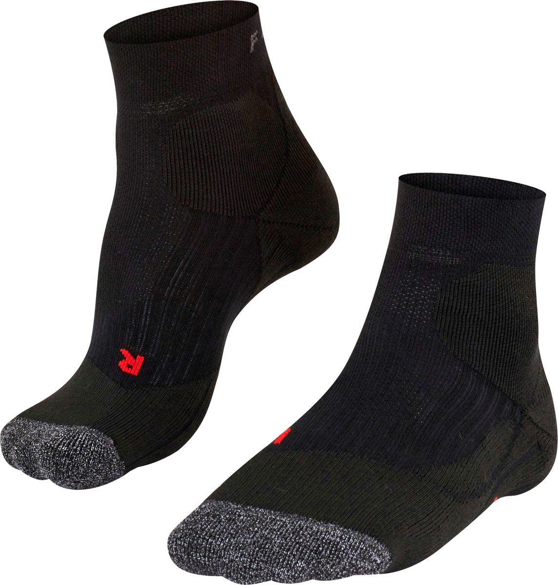 Falke te2 chaussettes de tennis courtes anti-ampoules en coton matière fonctionnelle femme noir - taille 39-40