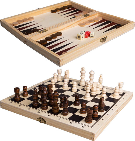Jeux de clown - boîte de jeu 3 en 1 - bois