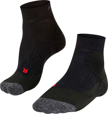 Falke te2 chaussettes de tennis courtes anti-ampoules en coton matière fonctionnelle femme noir - taille 37-38