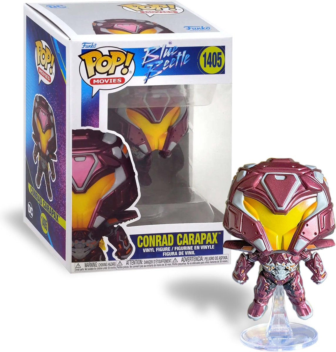 DC Comics Funko Blue Beetle - Pop! films Conrad Carapax figurine collector 9 cm - multicolore