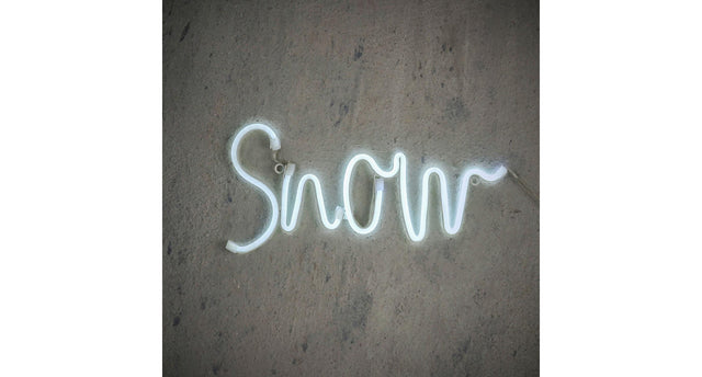 Neon light wit snow 120led batt en timer - l35xb17cm