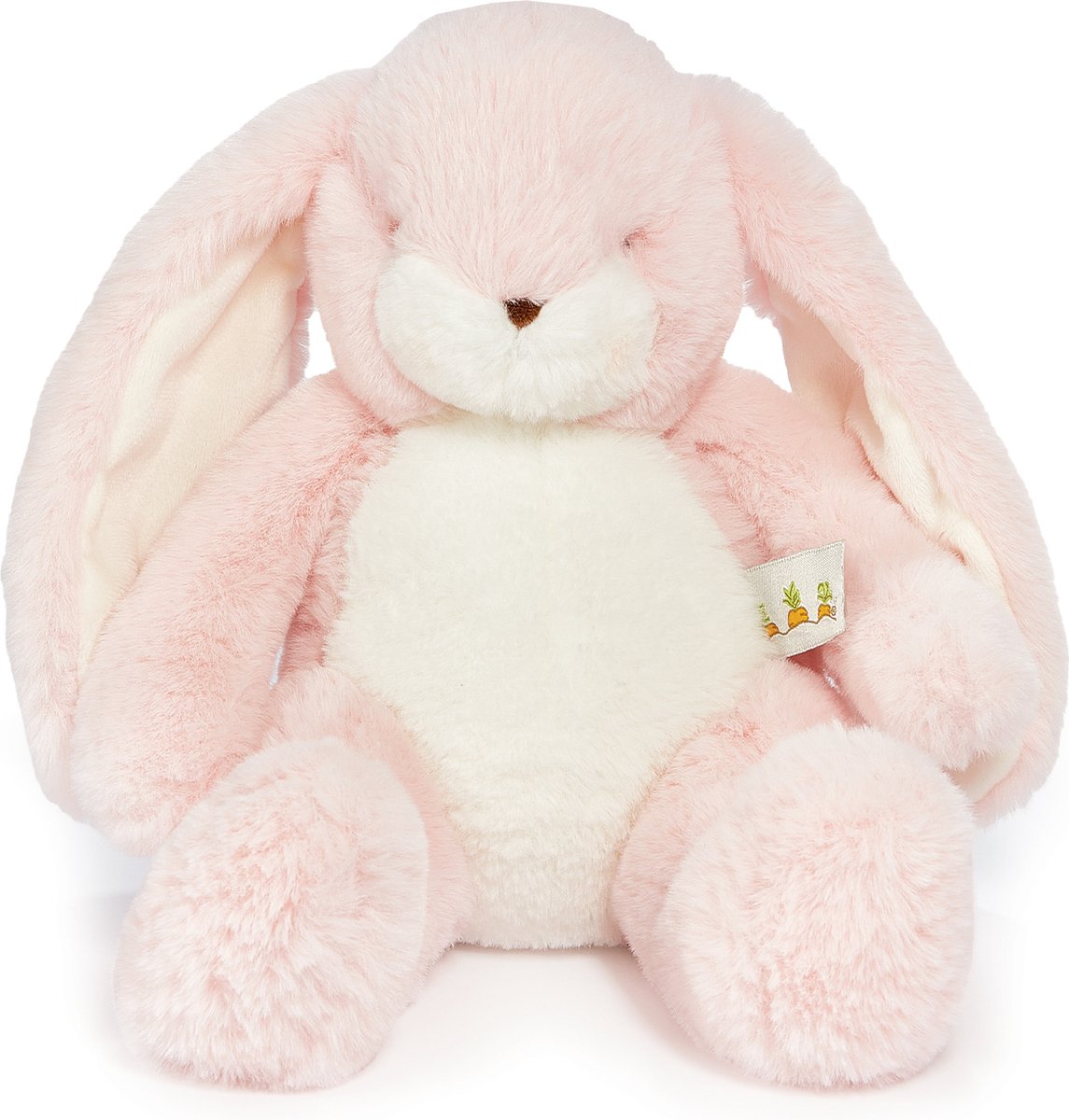 Bunnies by the bay grignoter lapin - peluche - détails brodés - 30 cm - rose