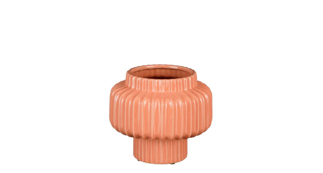 Prizzi pot rond roze - h22xd24cm