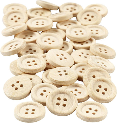 Société créative https: www.ccobby.nl boutons-en-bois-d-18-mm-4-trous-40-pièces-1-boîte