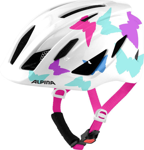 Olympic Sportswear Alpina Sports Kinderhelm Pico Pearlwwhite Butterflies 50-55