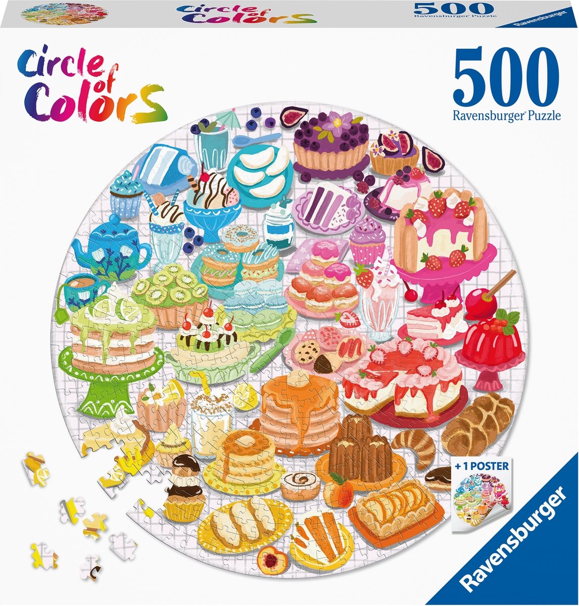 Ravensburger Puzzle Puzzle autour de Circle of Colors Desserts Pastries, 500ST.
