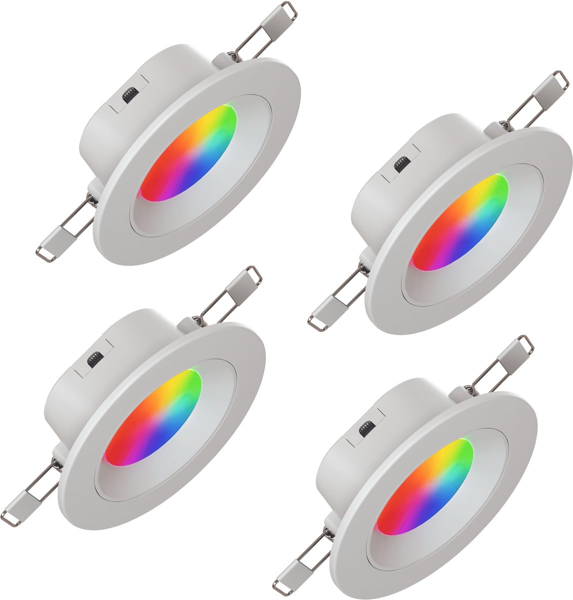 Nanoleaf smart downlight eu - éclairage intelligent - WiFi - 16 millions de couleurs - 76 mm - pack de 4 - blanc
