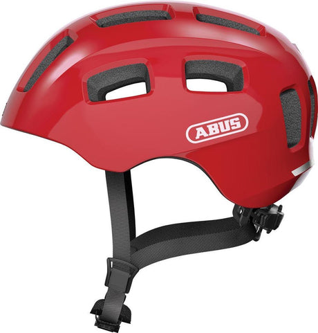 Casque de vélo Abus youn-i 2.0 - avec lumière pour enfants, adolescents et jeunes adultes - pour filles et garçons - rouge, taille s
