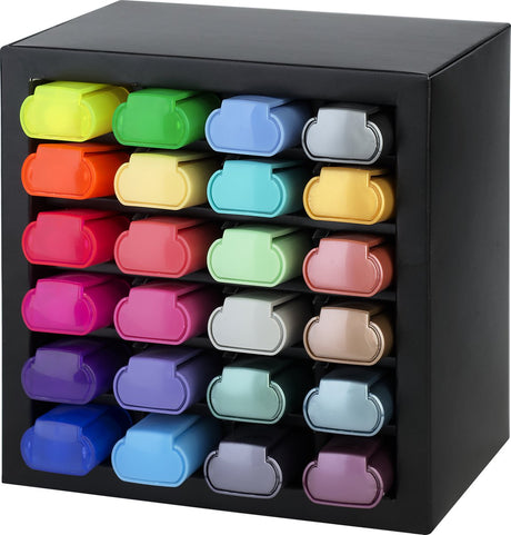 Marqueurs de texte Faber-castell - ensemble de bureau 24 couleurs - 7 couleurs néon, 9 couleurs pastel et 8 couleurs métalliques - fc-254602