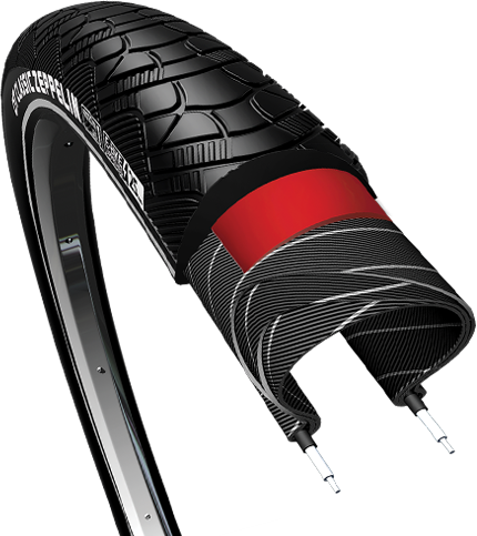 Cst pneu zeppelin xl25 28 x 2,00 sw reflète
