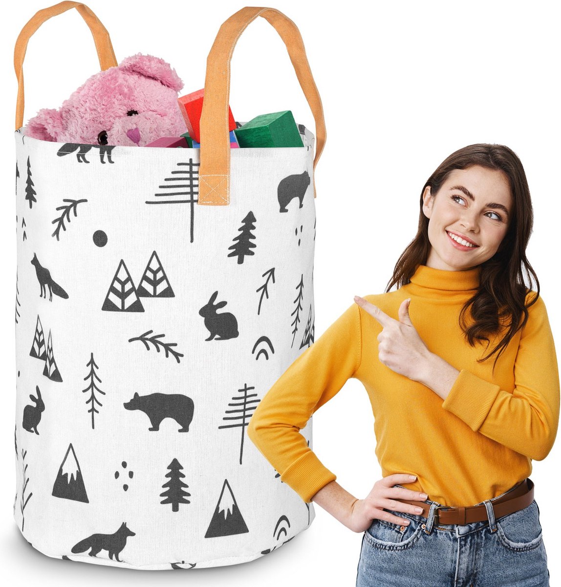 Panier à jouets Nukido – panier de rangement blanc pour enfants
