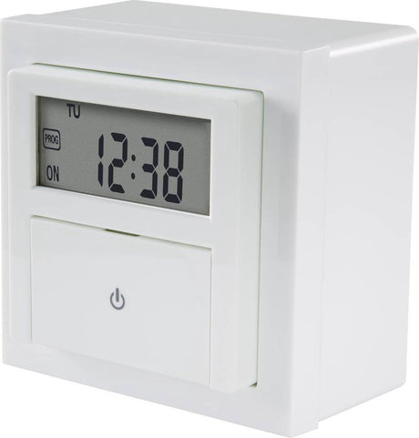 Sygonix SY-4504968 minuterie intégrée programme hebdomadaire numérique 1800 W fonction compte à rebours, incl. cadre de montage, fonction start stop, fonction de programmation, fonction aléatoire,