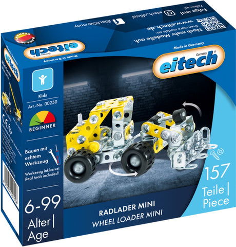 Boîte de construction Eitech ® – jeu de construction mini pelle – 157 pièces – kit de construction en métal avec outils – jouets de construction – à partir de 6 ans