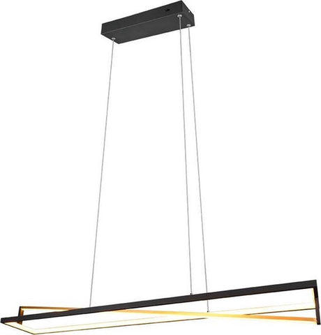 Lampe suspendue Trio Edge - noir mat - incl. 1x LED SMD, 35w · 1x 4100lm, 2300+3000+4000k