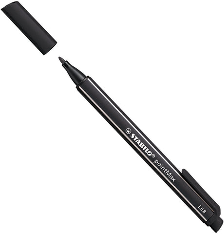 Stabilo pointmax - feutre fin à pointe dure - noir (488 46)
