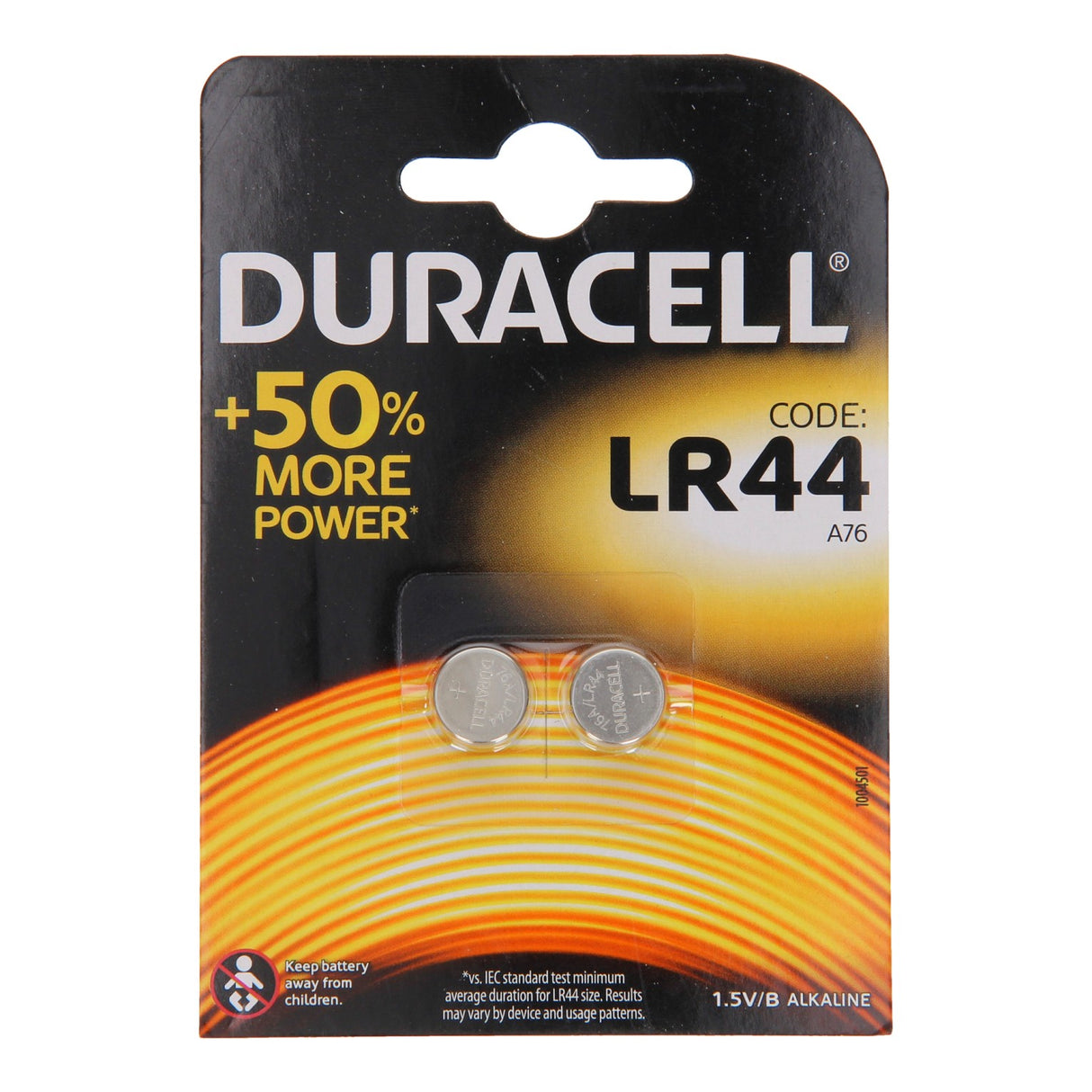 Duracell Alkalin LR44 A76 V13GA 76A 1,5V Blister 2 kosa