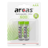 Batterisalg Europa Genopladelige batterier Arcas Genopladelig NIMH AAA HR03 600MAH, 2ST.