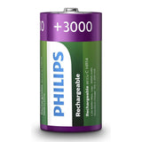 Ventes de batteries europe batteries rechargeables philips rechargeables nimh c hr14 3000mah, 2 pcs.