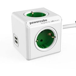 Multiprise Designnest allocacoc powercube blanc vert