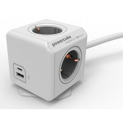 Multiprise allocacoc powercube blanc gris